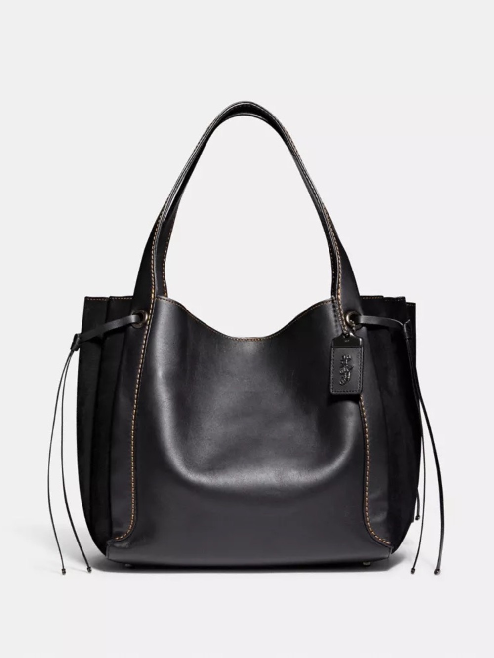 Coach Black Leather Hobo Shoulder Bag